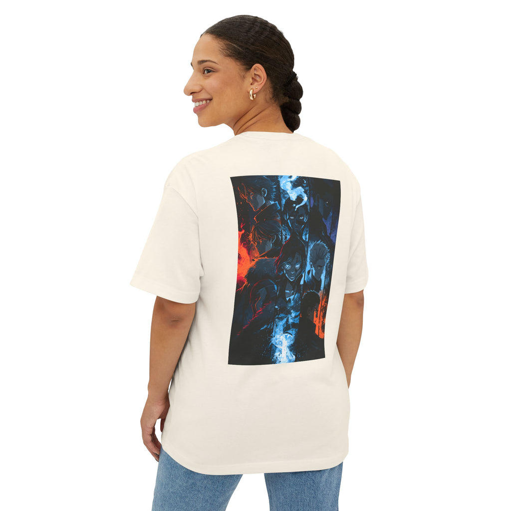 Minimal Samurai Logo Tee — Oversized Boxy T‑Shirt