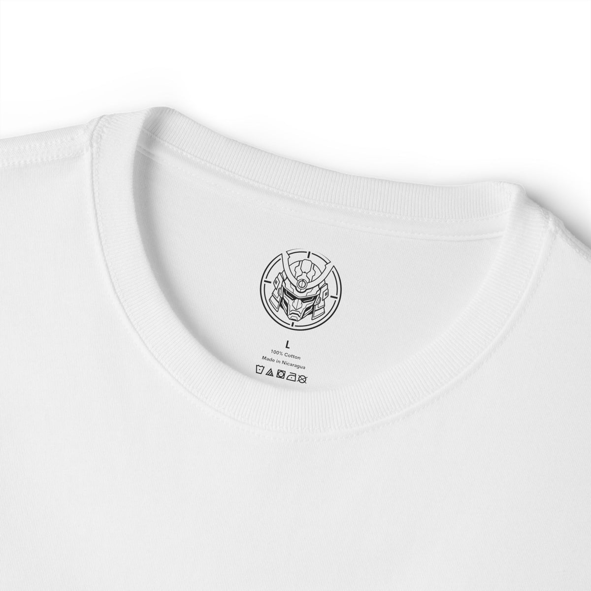 Boxy Tee — Minimal Mecha Logo Chest Graphic