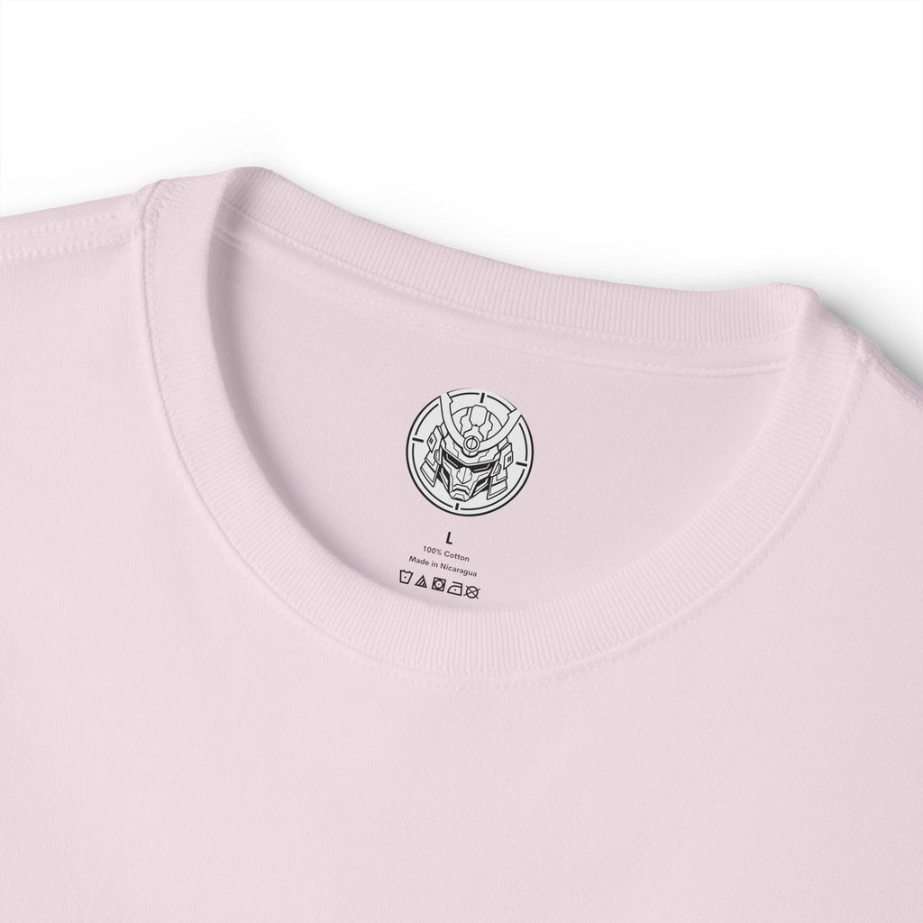 Boxy Tee — Minimal Mecha Emblem Chest Graphic
