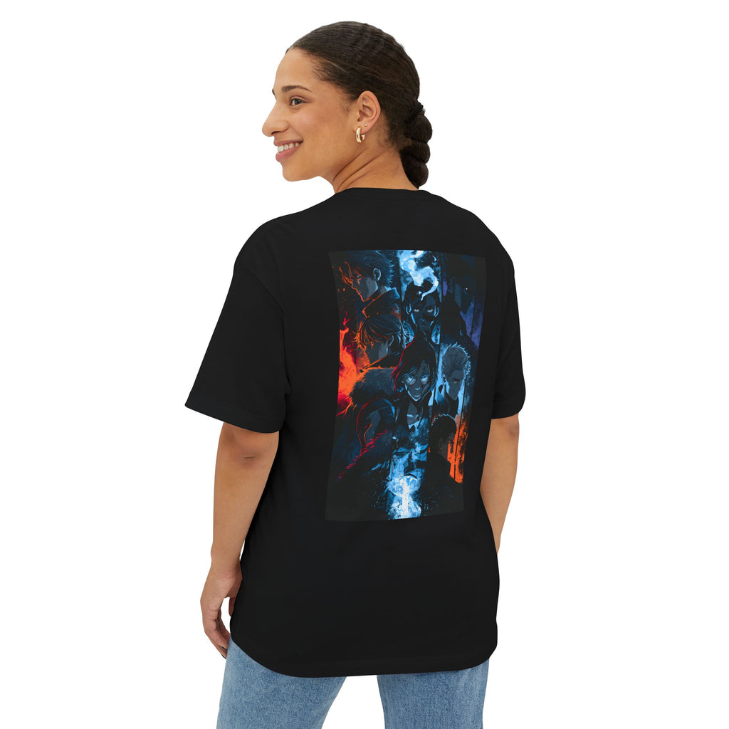 Minimal Samurai Logo Tee — Oversized Boxy T‑Shirt