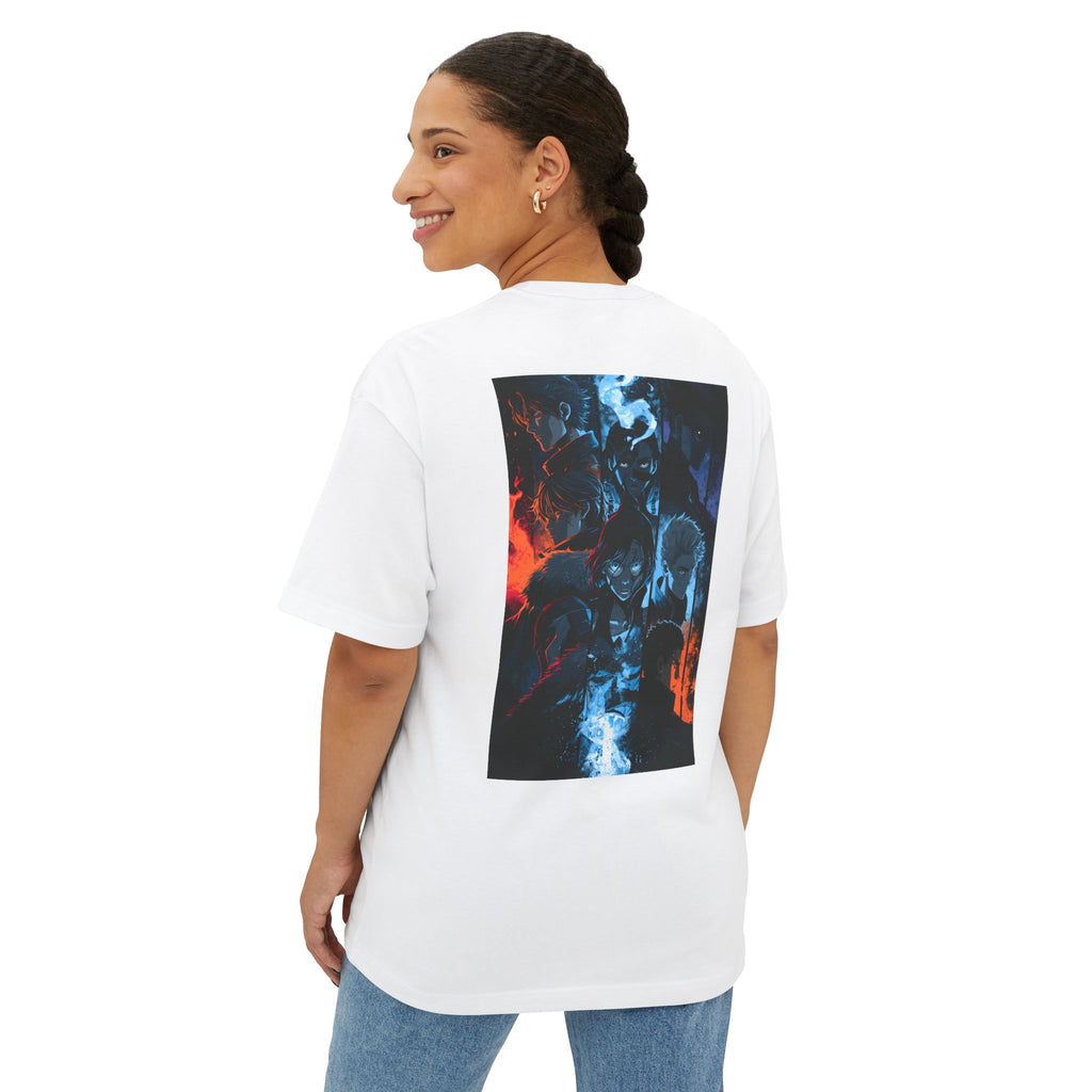 Minimal Samurai Logo Tee — Oversized Boxy T‑Shirt