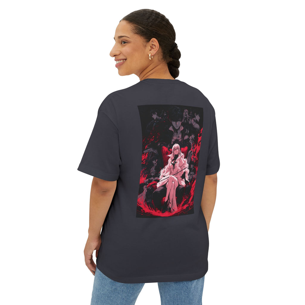 Graphic Anime Tee — Minimal Mecha Crest Chest Logo