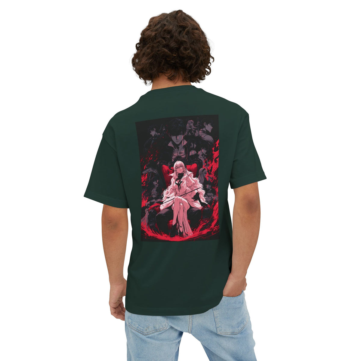 Graphic Anime Tee — Minimal Mecha Crest Chest Logo