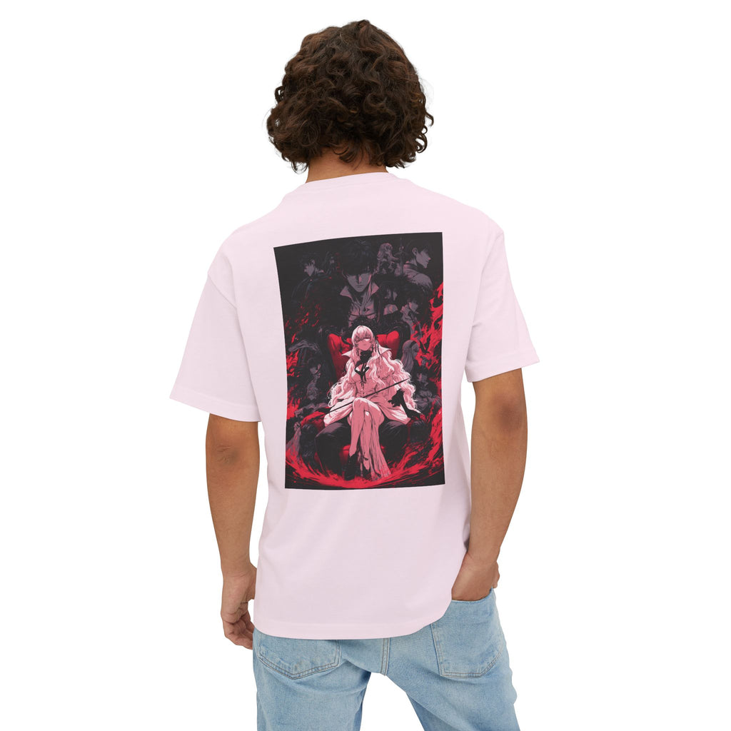 Graphic Anime Tee — Minimal Mecha Crest Chest Logo
