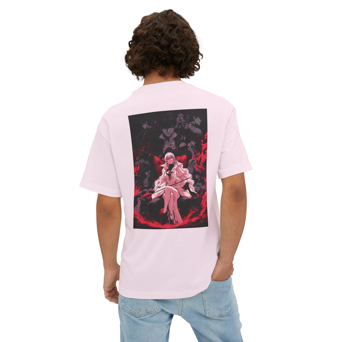 Graphic Anime Tee — Minimal Mecha Crest Chest Logo