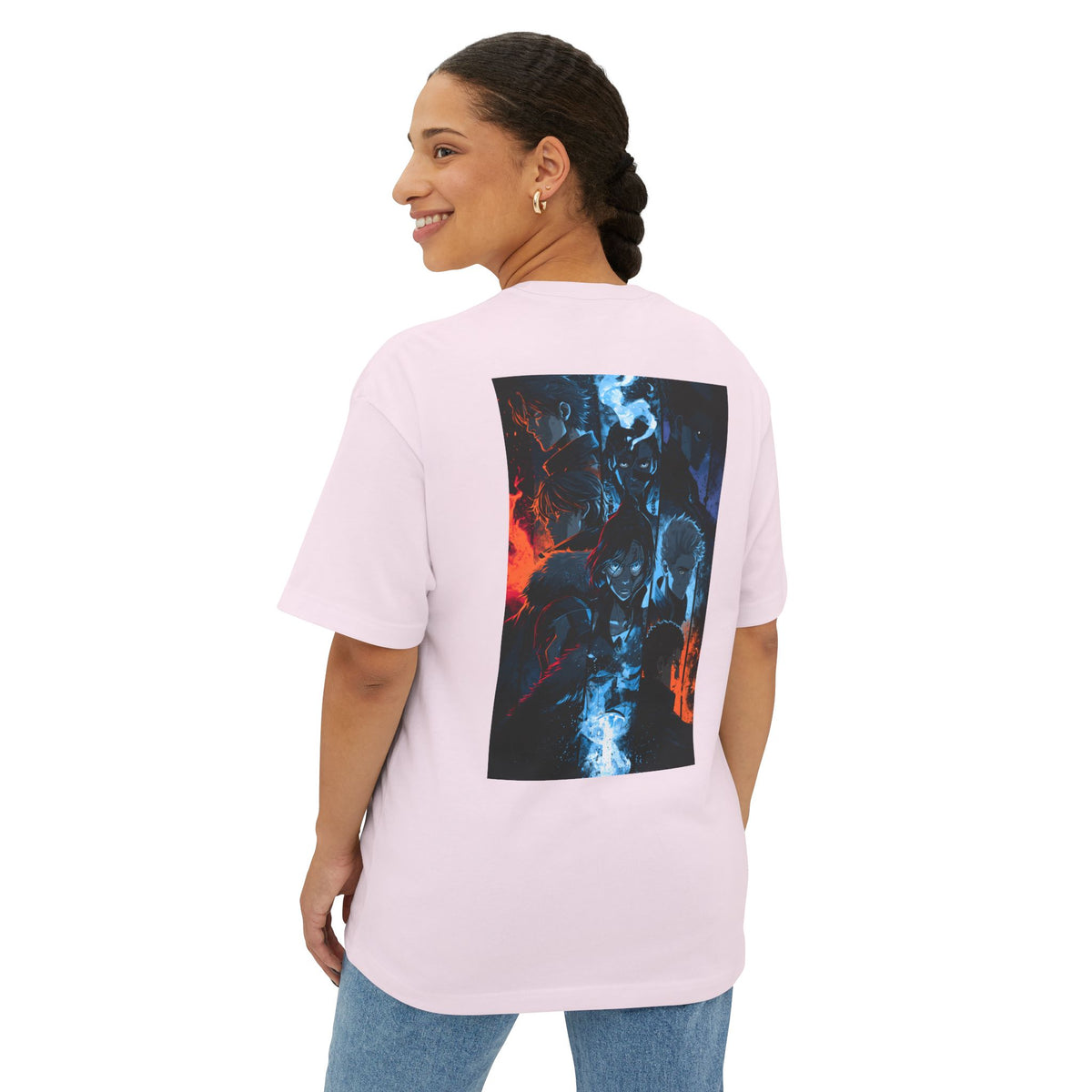 Minimal Samurai Logo Tee — Oversized Boxy T‑Shirt