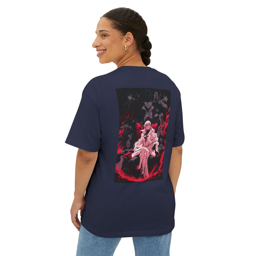Graphic Anime Tee — Minimal Mecha Crest Chest Logo