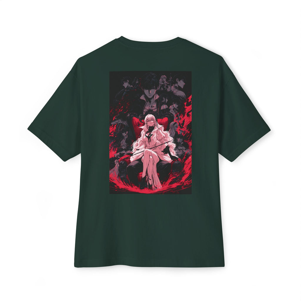 Graphic Anime Tee — Minimal Mecha Crest Chest Logo