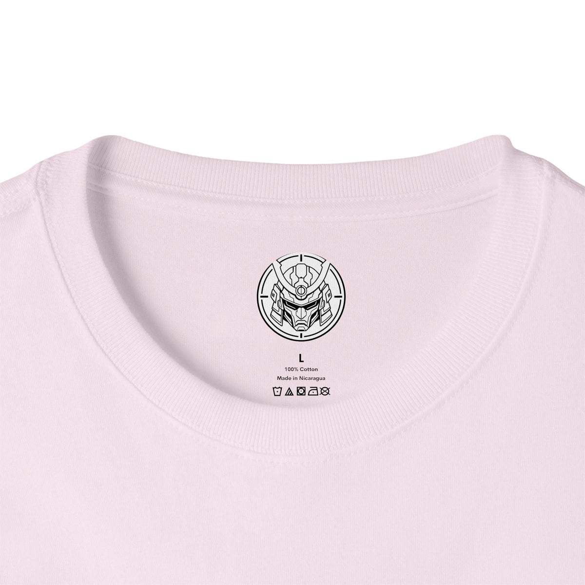 Boxy Tee — Minimal Mecha Emblem Chest Graphic