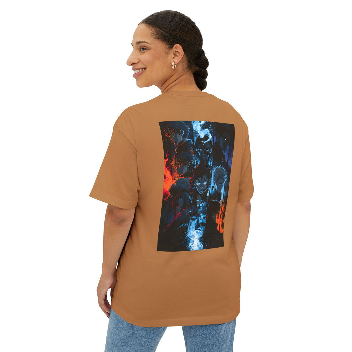 Minimal Samurai Logo Tee — Oversized Boxy T‑Shirt