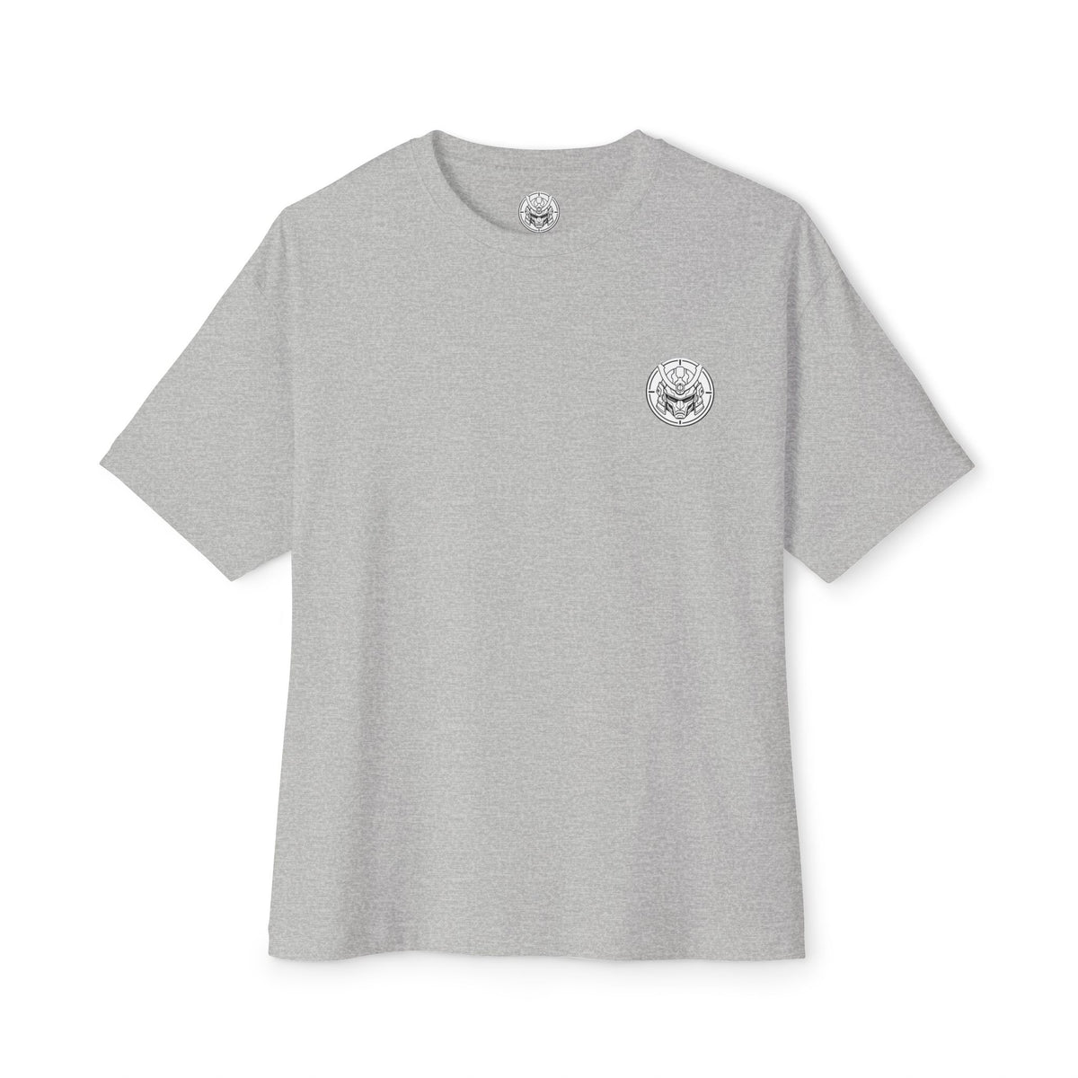 Boxy Tee — Minimal Samurai Emblem Chest Logo