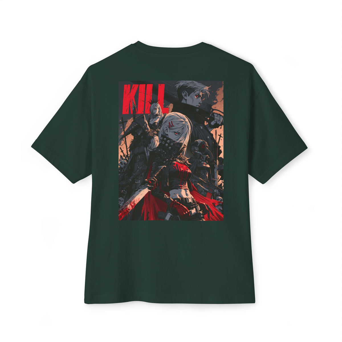 Minimal Mecha Emblem Boxy Tee — Anime-Inspired Back Graphic