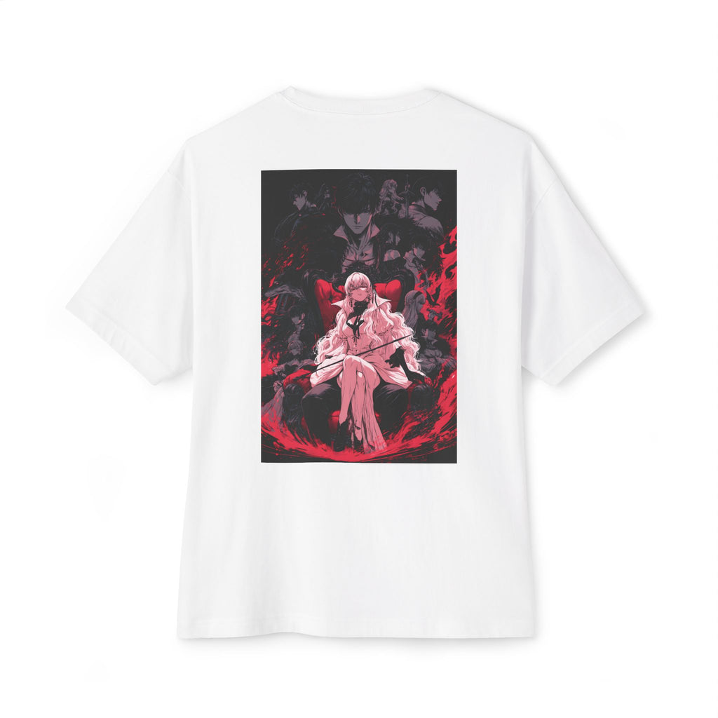 Graphic Anime Tee — Minimal Mecha Crest Chest Logo