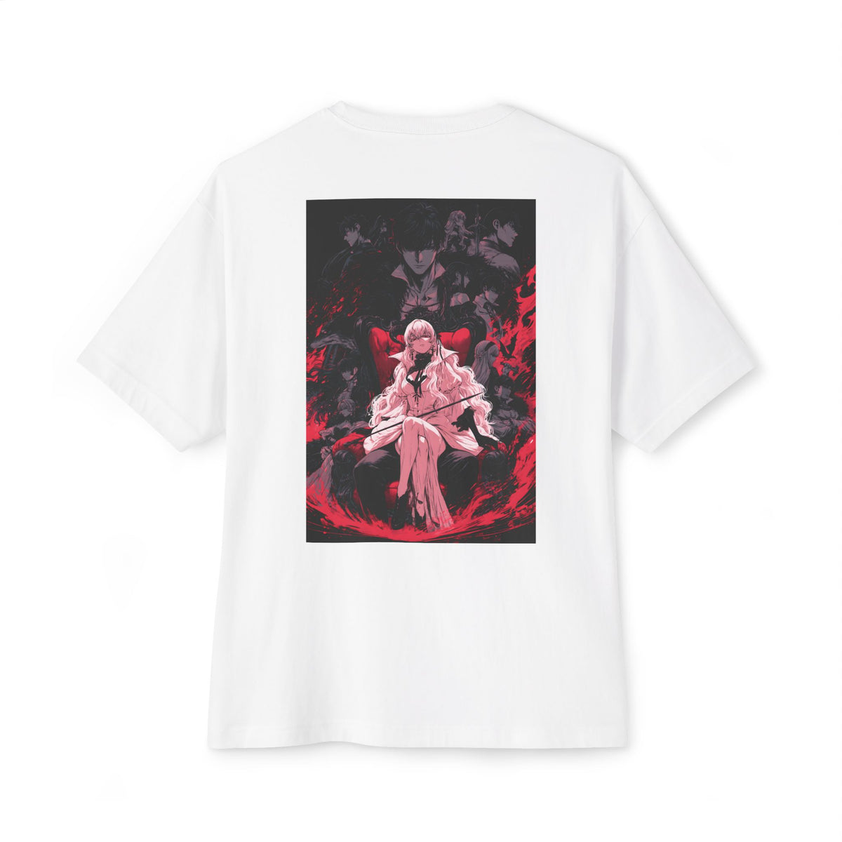 Graphic Anime Tee — Minimal Mecha Crest Chest Logo
