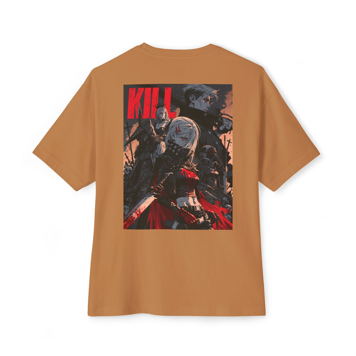 Minimal Mecha Emblem Boxy Tee — Anime-Inspired Back Graphic