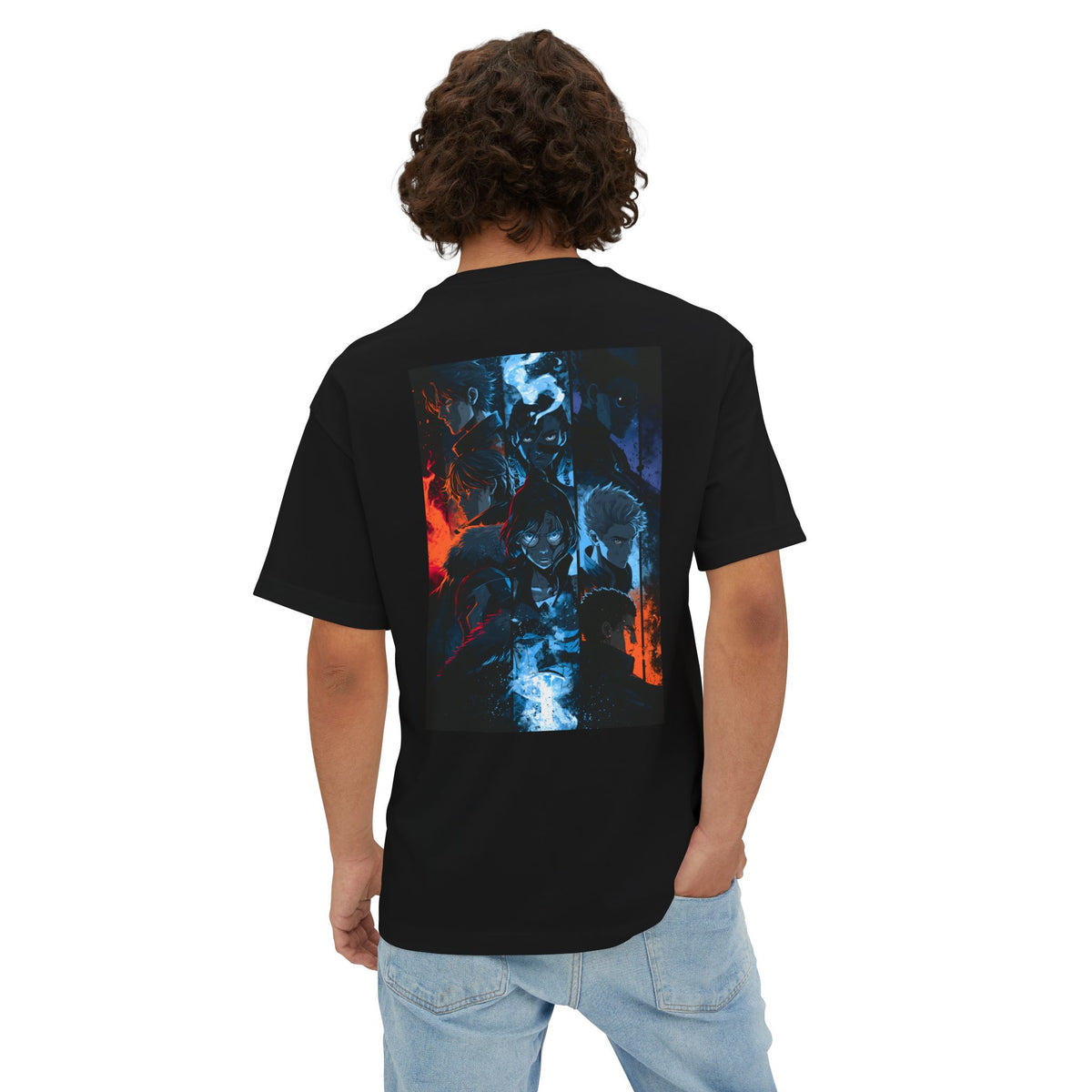 Minimal Samurai Logo Tee — Oversized Boxy T‑Shirt