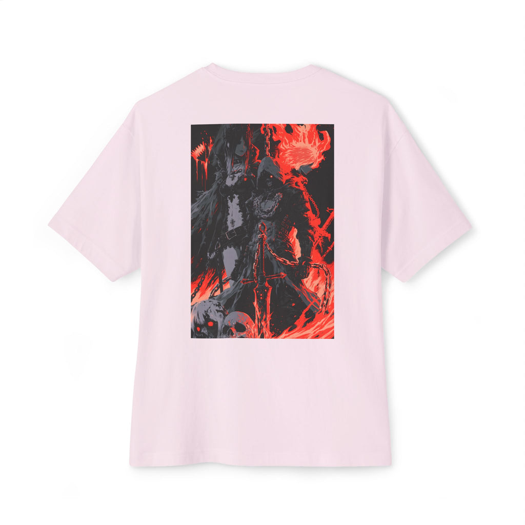 Boxy Tee — Minimal Mecha Emblem Chest Graphic