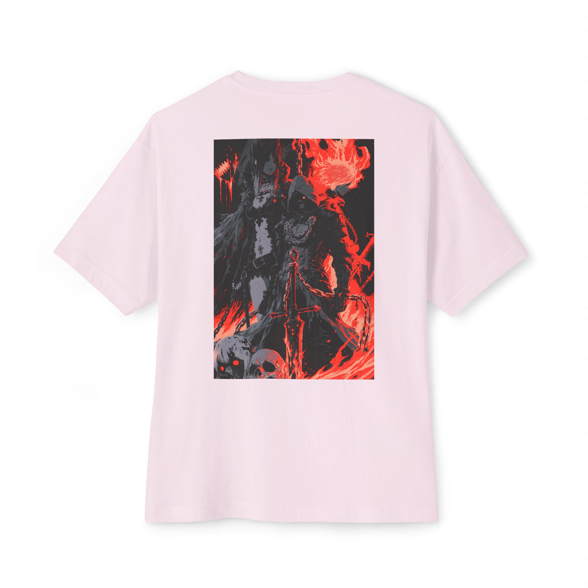 Boxy Tee — Minimal Mecha Emblem Chest Graphic