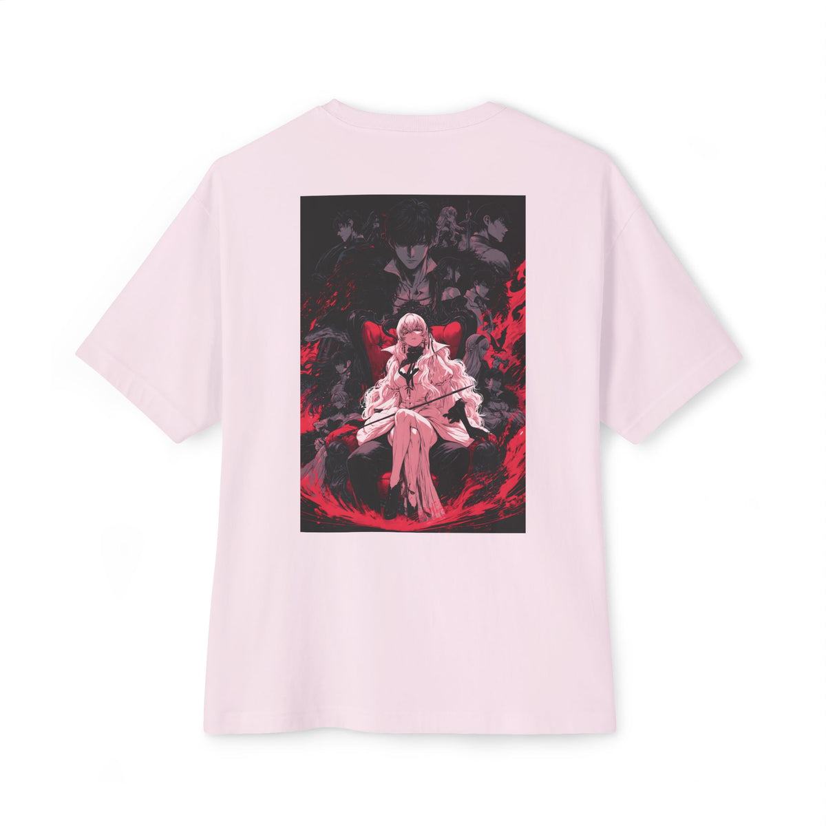 Graphic Anime Tee — Minimal Mecha Crest Chest Logo