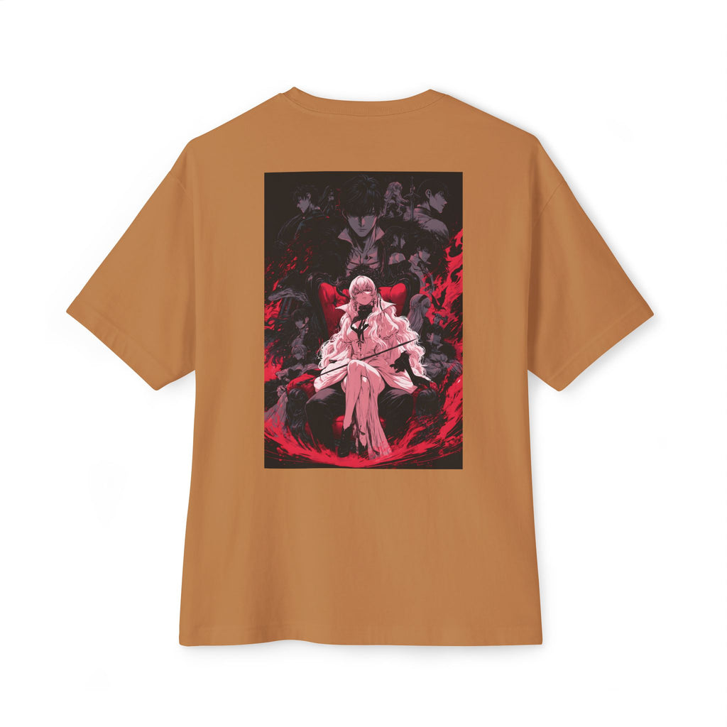 Graphic Anime Tee — Minimal Mecha Crest Chest Logo