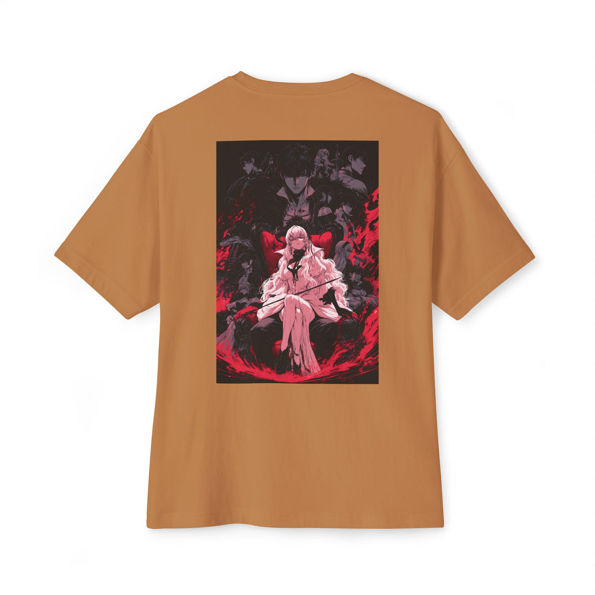 Graphic Anime Tee — Minimal Mecha Crest Chest Logo