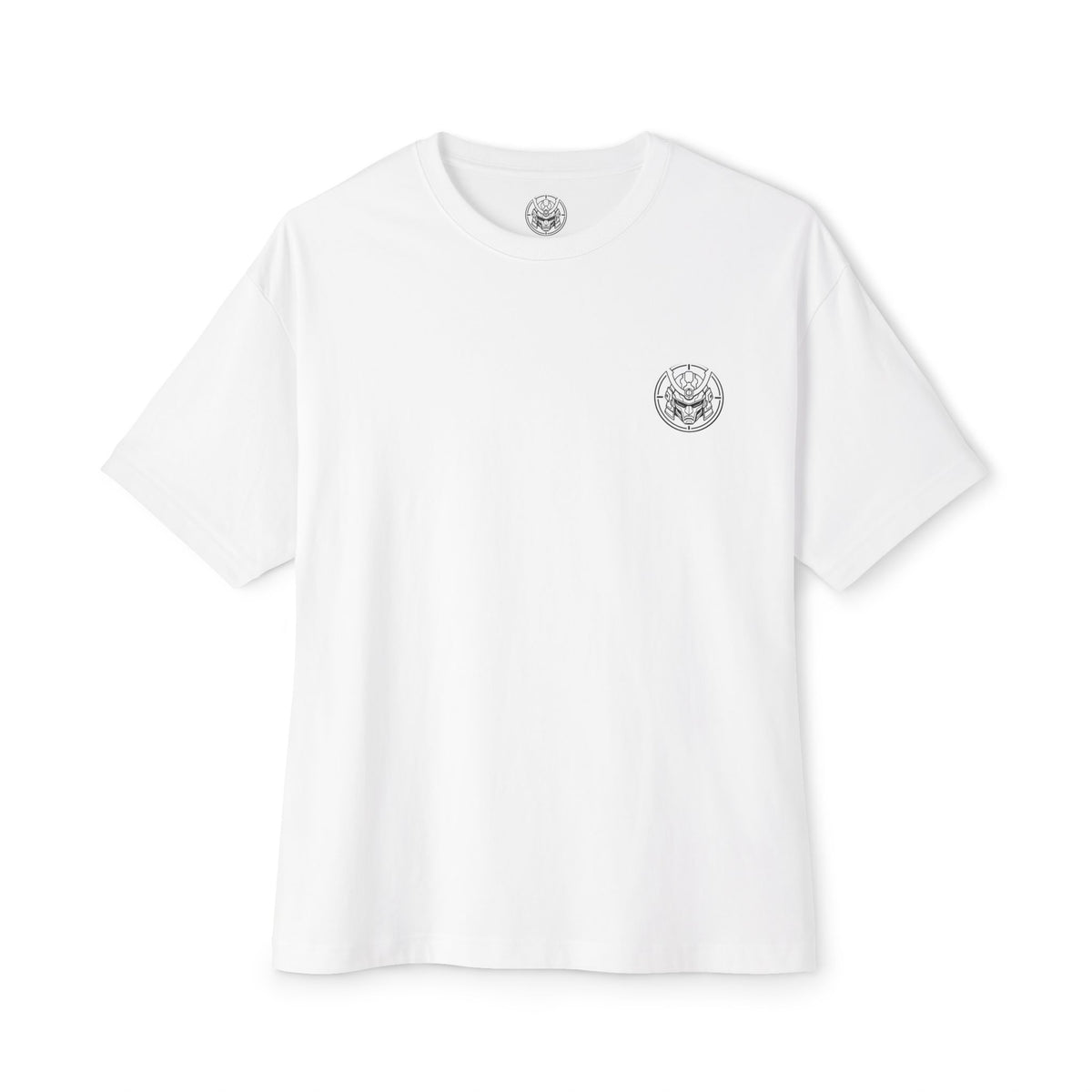 Boxy Tee — Futuristic Techwear Respirator Back Graphic (Crimson Filters)