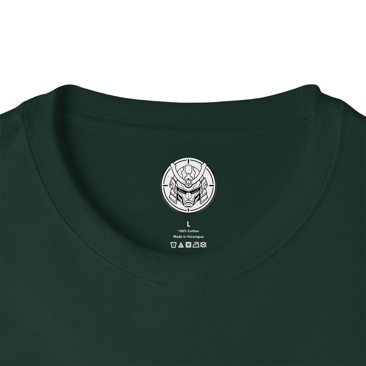 Boxy Tee — Minimal Mecha Emblem Chest Graphic