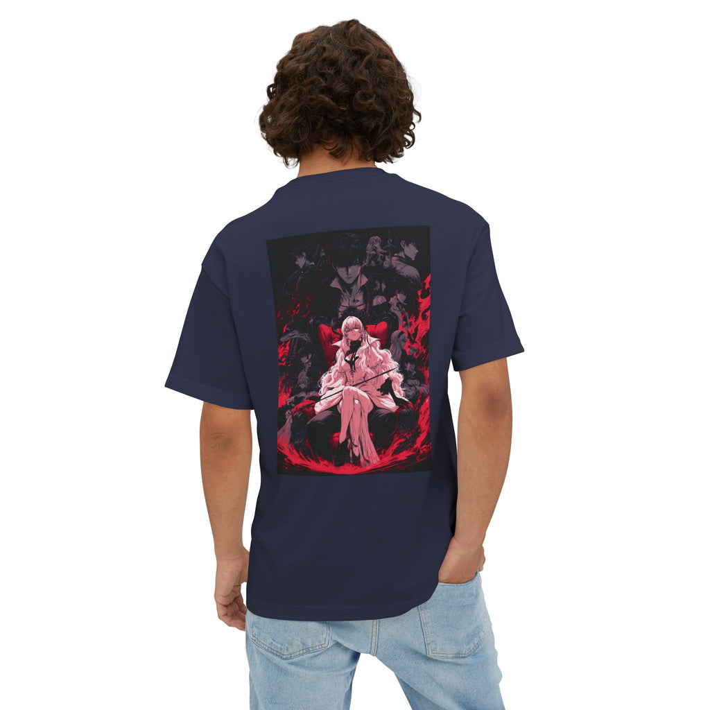 Graphic Anime Tee — Minimal Mecha Crest Chest Logo