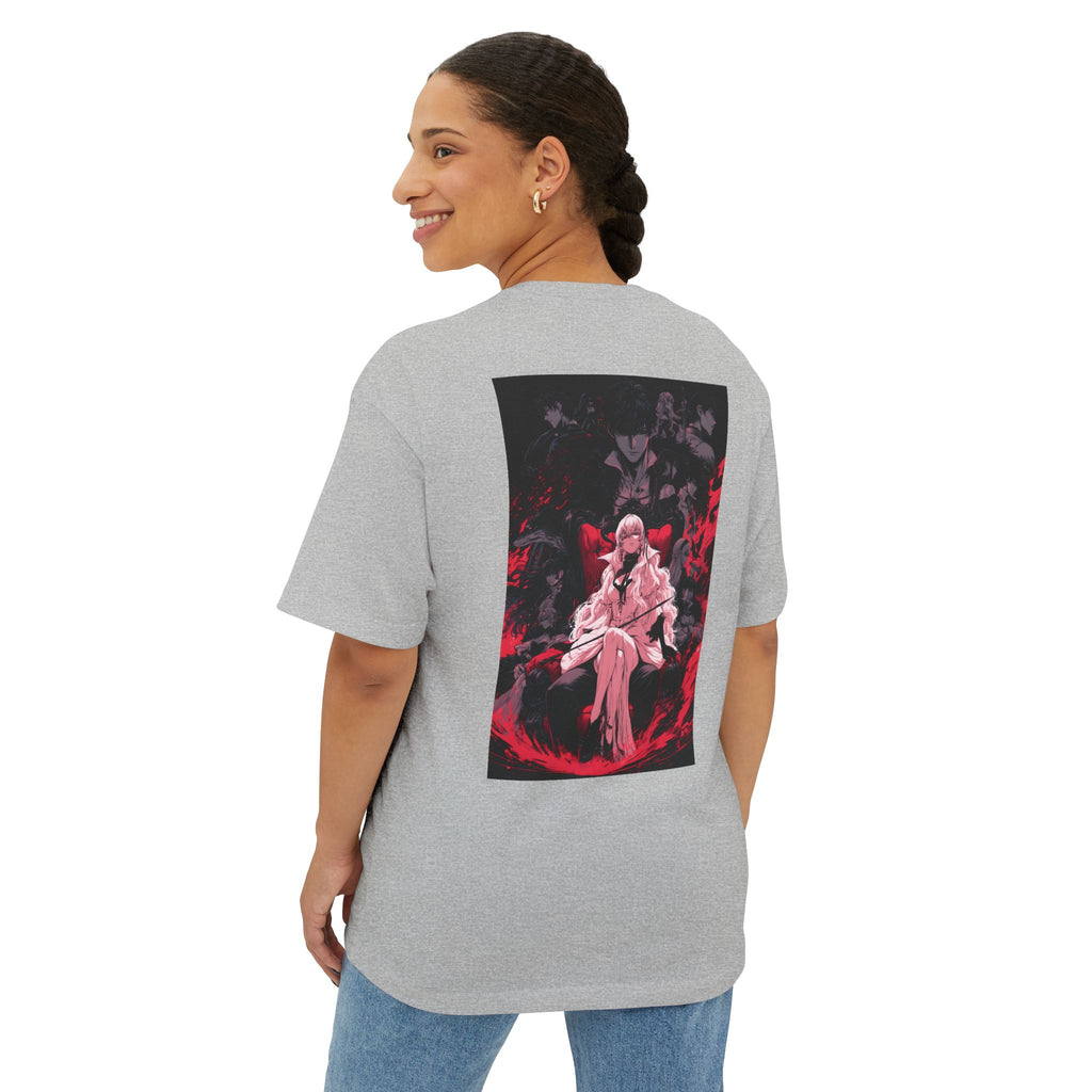 Graphic Anime Tee — Minimal Mecha Crest Chest Logo