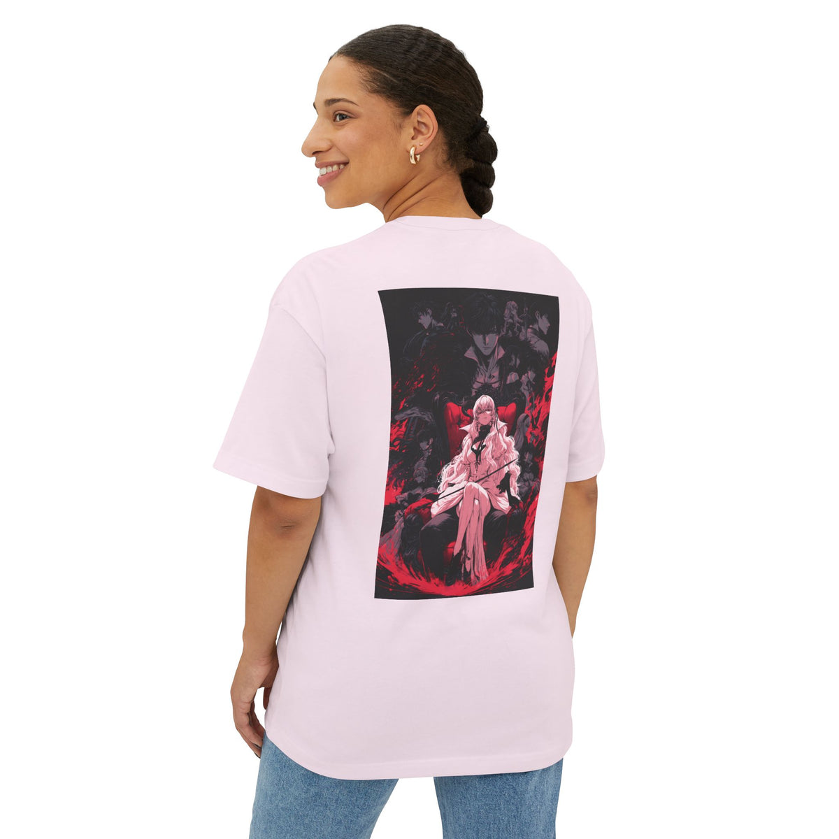 Graphic Anime Tee — Minimal Mecha Crest Chest Logo