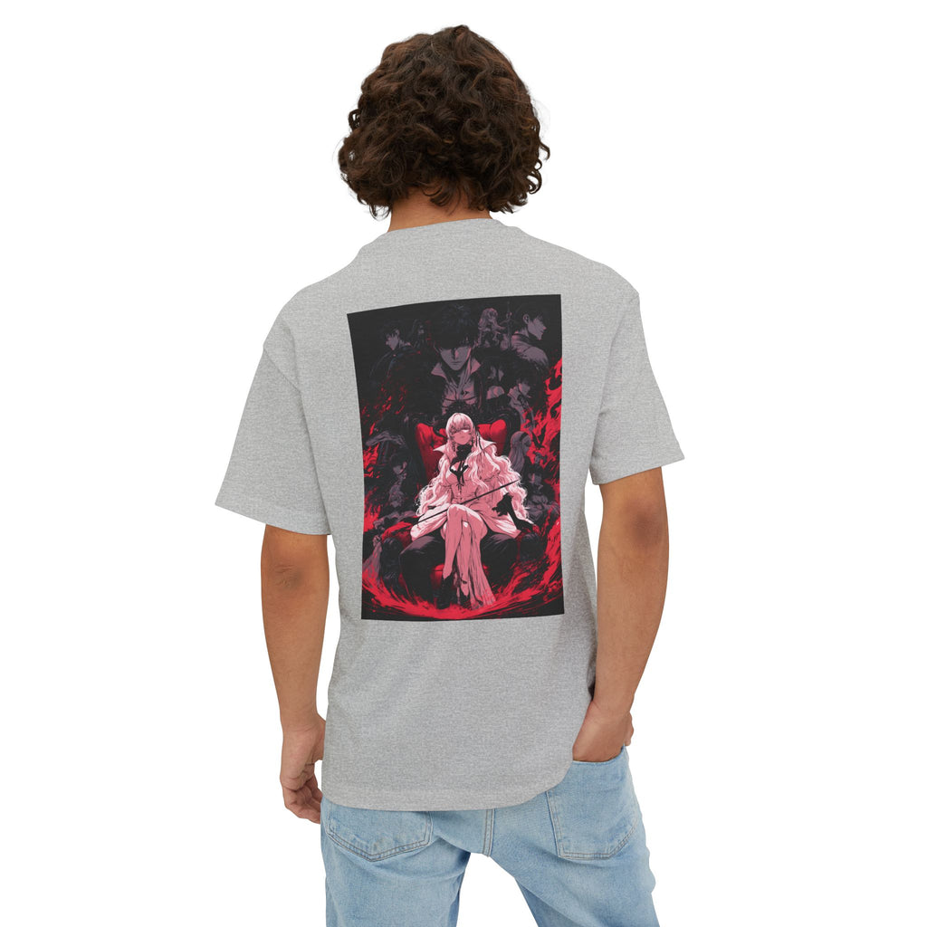 Graphic Anime Tee — Minimal Mecha Crest Chest Logo