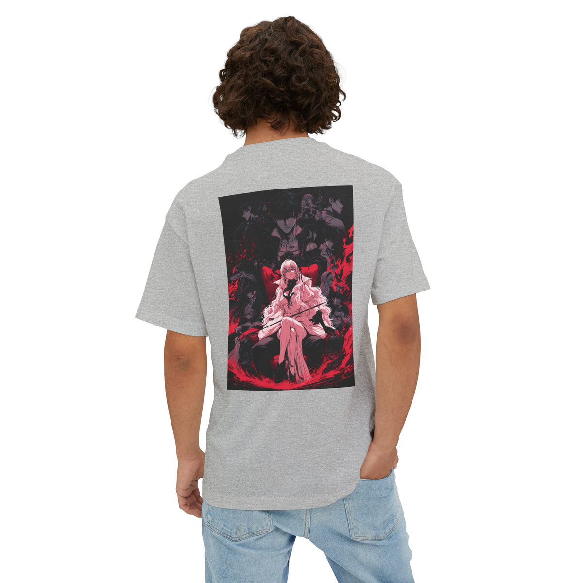 Graphic Anime Tee — Minimal Mecha Crest Chest Logo