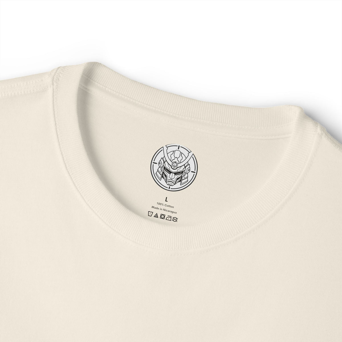 Boxy Tee — Minimal Mecha Emblem Chest Graphic
