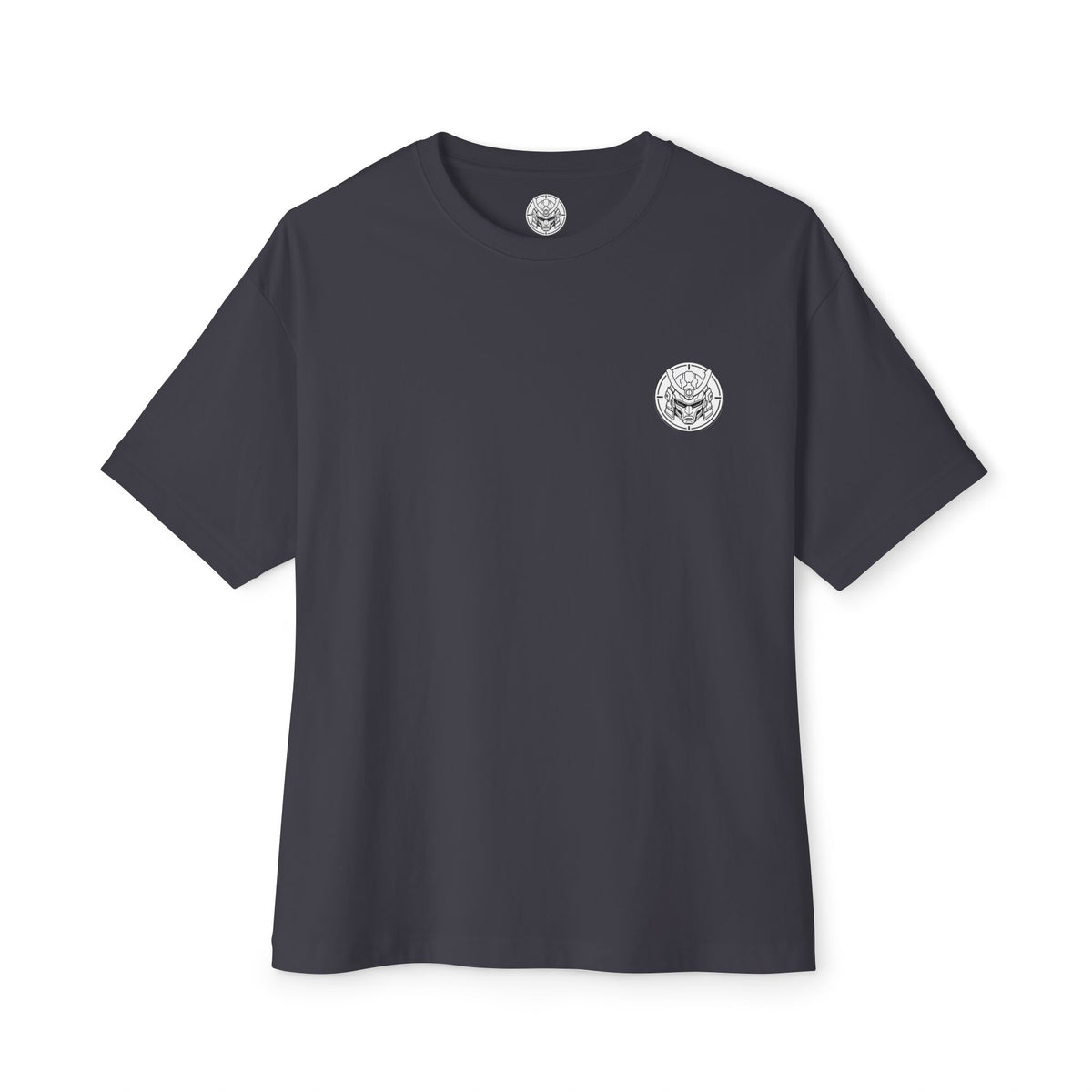 Boxy Tee — Futuristic Techwear Respirator Back Graphic (Crimson Filters)