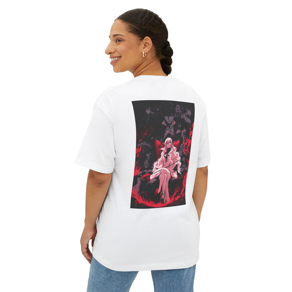 Graphic Anime Tee — Minimal Mecha Crest Chest Logo