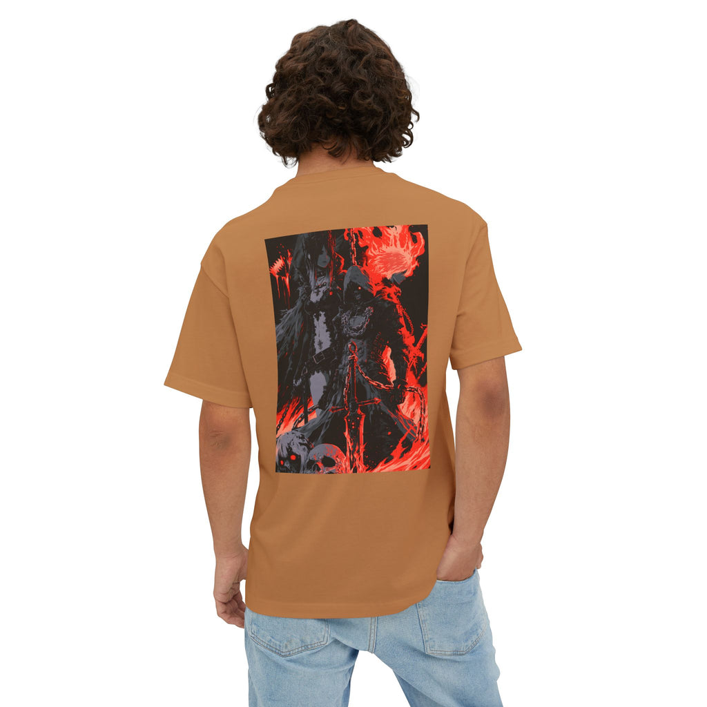 Boxy Tee — Minimal Mecha Emblem Chest Graphic