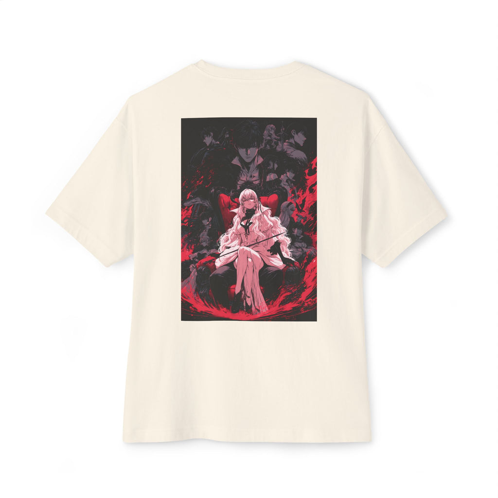Graphic Anime Tee — Minimal Mecha Crest Chest Logo