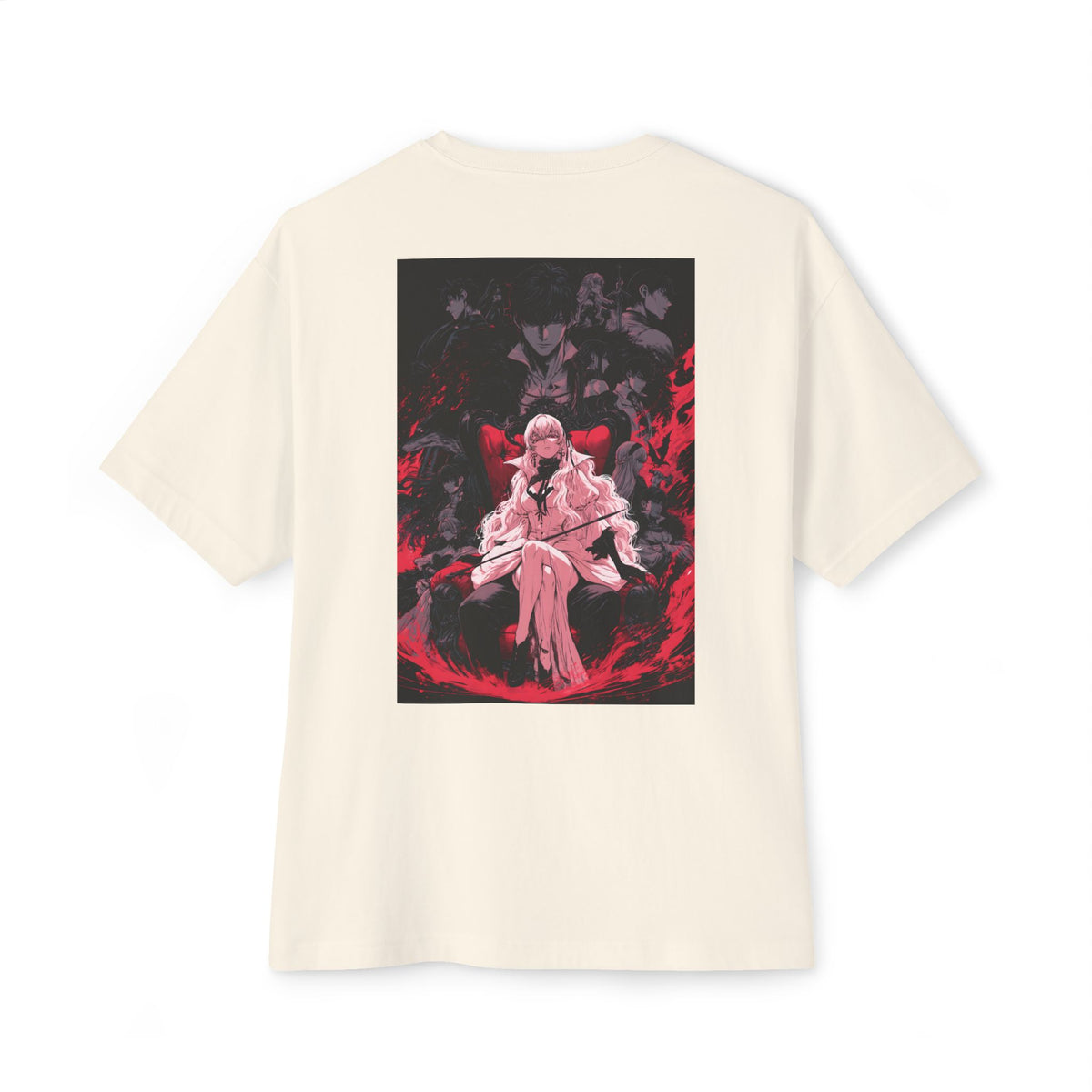 Graphic Anime Tee — Minimal Mecha Crest Chest Logo