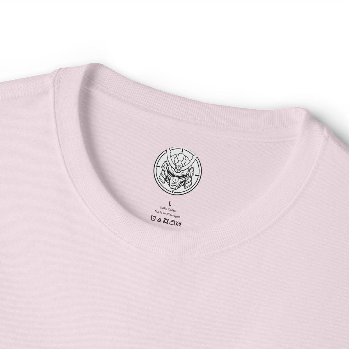 Samurai Helmet Chest Logo Tee — Minimal Japanese Streetwear T-Shirt