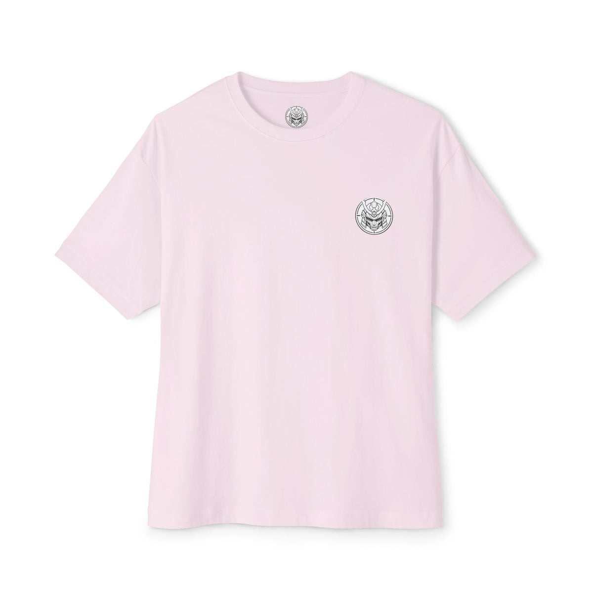 Boxy Tee — Minimal Samurai Emblem Chest Logo