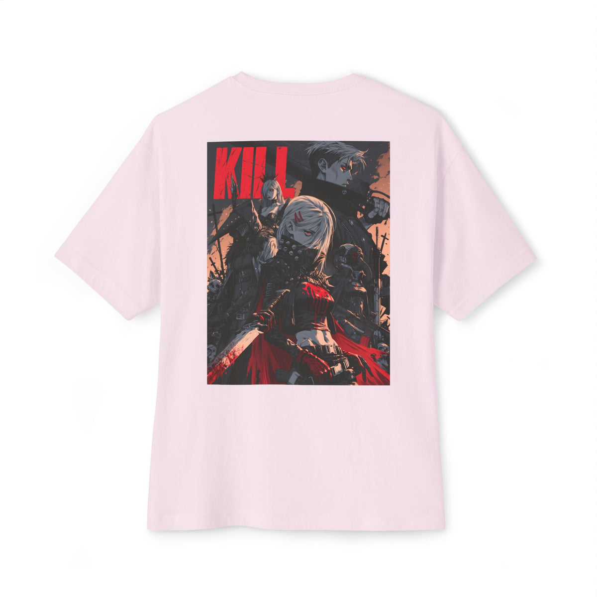 Minimal Mecha Emblem Boxy Tee — Anime-Inspired Back Graphic