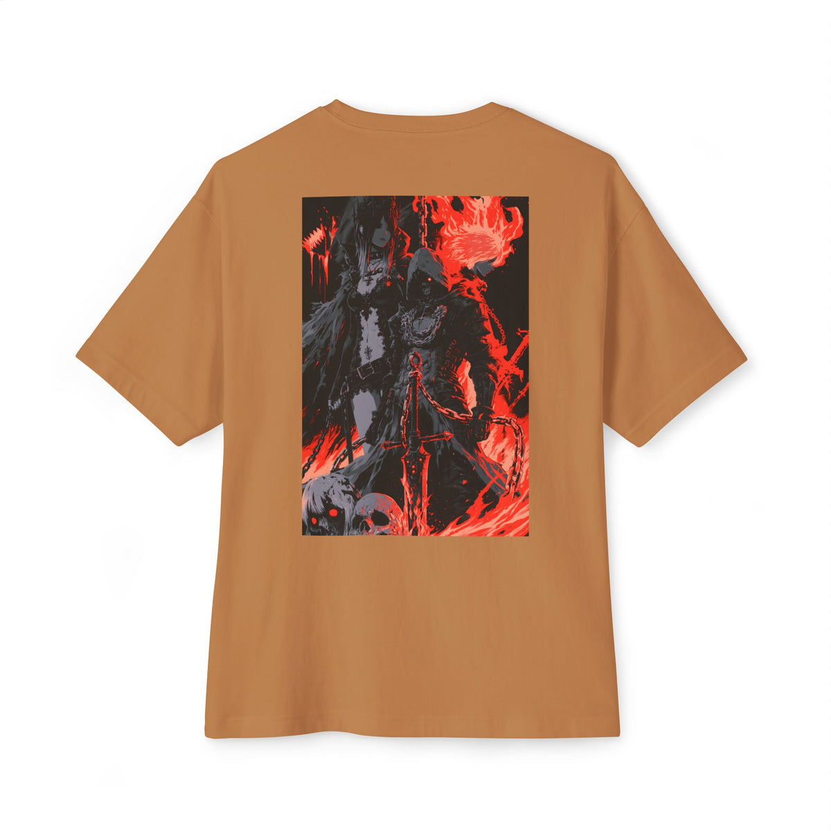 Boxy Tee — Minimal Mecha Emblem Chest Graphic