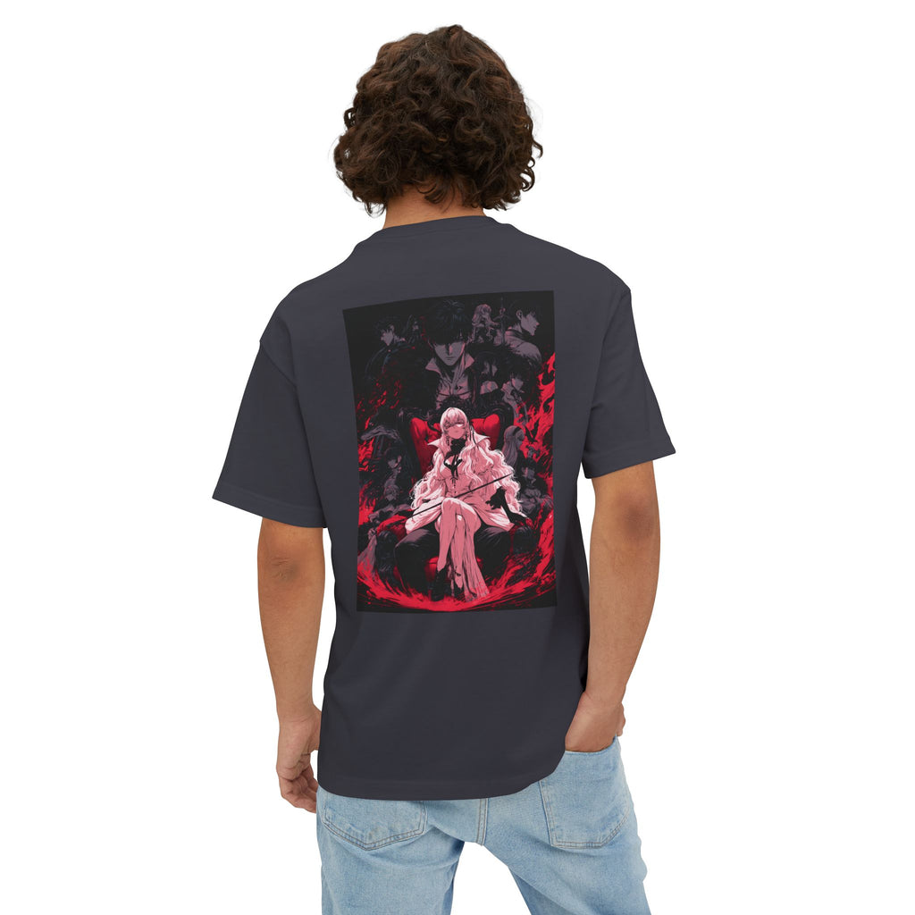 Graphic Anime Tee — Minimal Mecha Crest Chest Logo