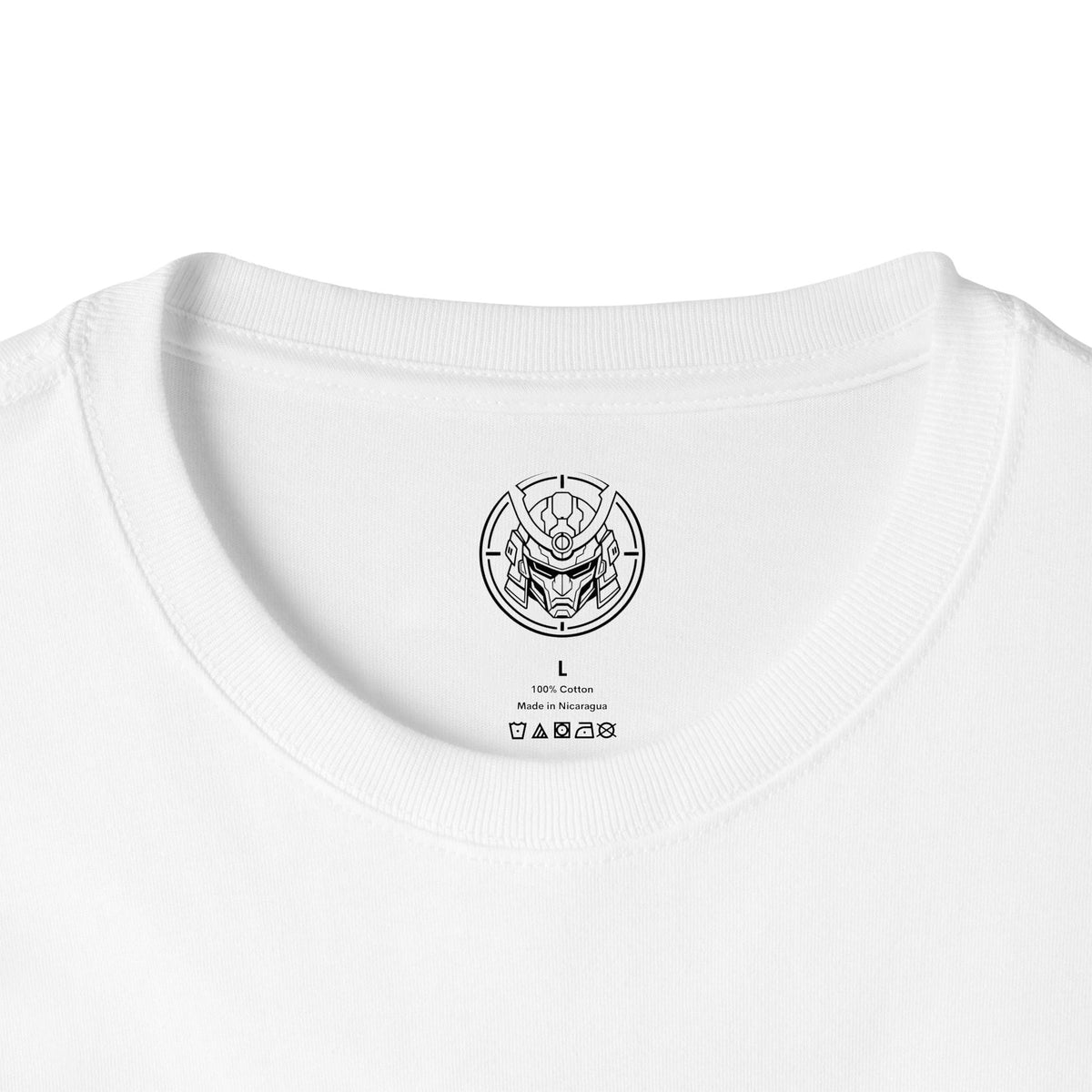 Boxy Tee — Minimal Mecha Emblem Chest Graphic