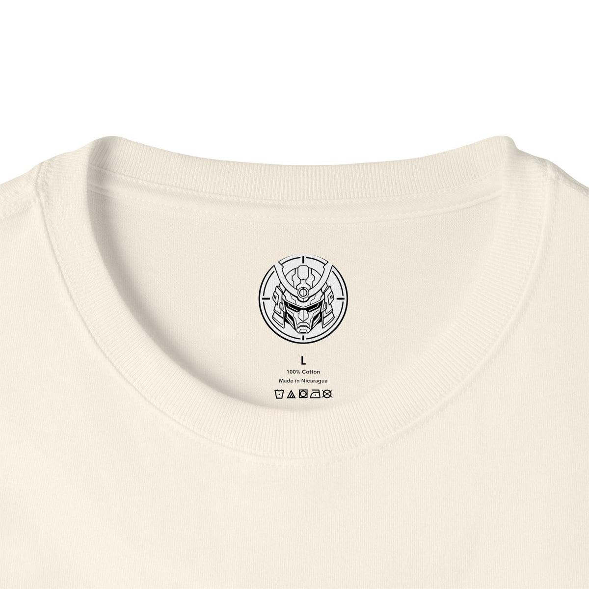 Boxy Tee — Minimal Mecha Emblem Chest Graphic